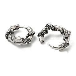 Старинные серебряные серьги-кольца из нержавеющей стали 316 пробы EJEW-Z034-01B
