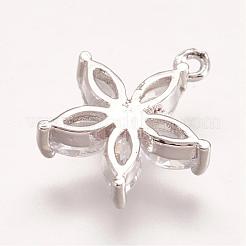 Латунные микро проложить кубического циркония подвески&nbsp;ZIRC-E117-19P