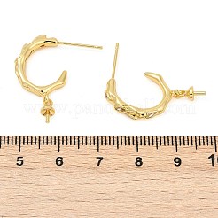 Стойка покрытие латунь микропаве прозрачный кубический цирконий гвоздики серьги поиск&nbsp;KK-T072-10G