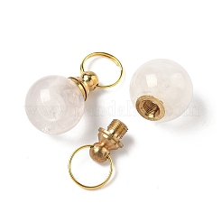 Подвески флаконы для духов из натурального розового кварца&nbsp;LS-G-A026-02B-01