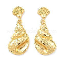 Серьги-гвоздики из латуни с подвесками на морскую тематику&nbsp;EJEW-F400-04C-G