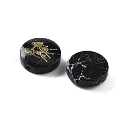 Окрашенные в черный цвет синтетические бирюзовые бусины G-F775-B12