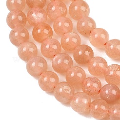 Натуральный Sunstone бисер пряди&nbsp;G-G342-A01-4.5mm