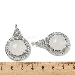 Натуральный кристалл кварца с подвесками из прозрачного кубического циркония&nbsp;G-G133-01P-25