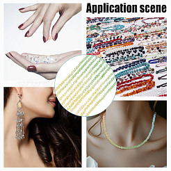 10 нити прозрачных стеклянных бусин&nbsp;GLAA-HY0001-38B