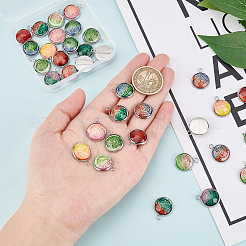 36 шт. подвески из смолы с двухцветной печатью&nbsp;FIND-DC0001-22