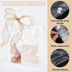 День святого Валентина 50 шт. прямоугольные прозрачные ПВХ-пакеты для хранения с ручкой ABAG-BC0001-56