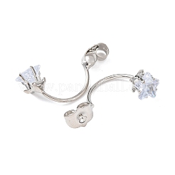 Гайки для сережек из прозрачного кубического циркония FIND-C082-01A-P