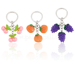 3шт 3 стили пластиковых брелоков&nbsp;KEYC-GF0001-25