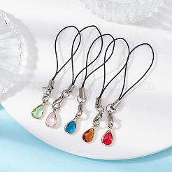 Ремни для мобильных телефонов из каплевидного стекла HJEW-JM01427