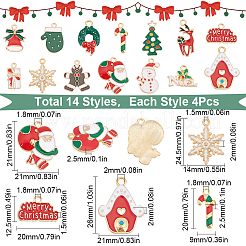 Подвески из сплава эмали 56шт 14 стиля ENAM-SC0003-71