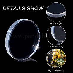 Плоская круглая прозрачная акриловая подставка для дисплея DJEW-WH0034-50D