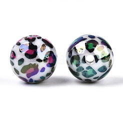 Непрозрачные акриловые бусины с УФ-покрытием OACR-T028-70