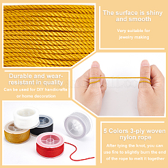 5 рулон 5-х цветного 3-слойного нейлонового шнура Milan&nbsp;OCOR-OC0001-40B