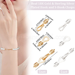 10 сумка 2 цвета латунные застежки-крючки и S-образные застежки&nbsp;KK-BBC0022-72