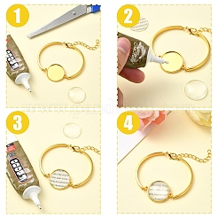 Наборы для самостоятельного изготовления ювелирных изделий из сплава с куполом&nbsp;DIY-YW0010-36