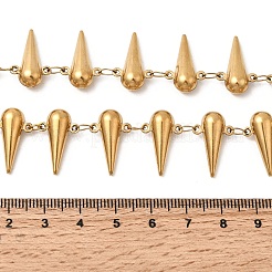 Женские цепочки из нержавеющей стали 304 с шипами и конусообразными звеньями&nbsp;NJEW-G192-01G