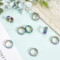 8 шт. широкие кольца из нержавеющей стали RJEW-SC0001-22