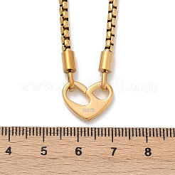 День матери 304 нержавеющая сталь мама сердце кулон ожерелья для женщин&nbsp;NJEW-Z079-01G