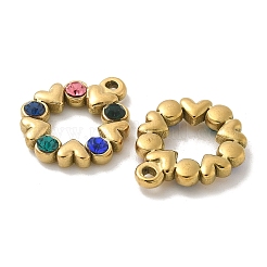 Подвески из нержавеющей стали 304 со стразами&nbsp;STAS-I322-57G