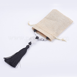 Натуральный овит и драгоценные камни из бисера ожерелья NJEW-JN02116