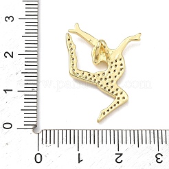 Латунные микропаве прозрачные кубические циркониевые подвески&nbsp;KK-B170-12G