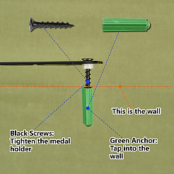 Модная железная вешалка для медалей ODIS-WH0037-111