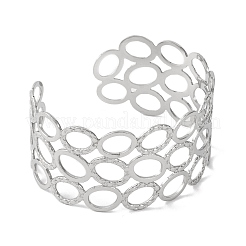 Овальные браслеты-манжеты из нержавеющей стали 304 для женщин BJEW-B104-16P