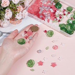 180 шт. 9 вида прозрачных стеклянных бусин-спрей GLAA-ME0001-04