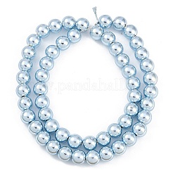 Нити синтетических немагнитных гематитовых бусин с гальваническим покрытием&nbsp;G-H072-E01-01B