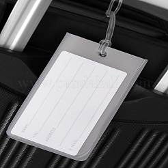 7шт 7-х цветная прямоугольная багажная бирка из ПВХ&nbsp;AJEW-LP0010-89