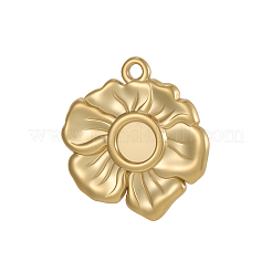 Подвески из нержавеющей стали 304 с оправой кабошон&nbsp;STAS-OY009-58G