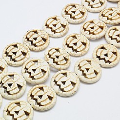 Синтетических нитей бирюзовые бусы X-TURQ-G115-15mm-01