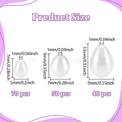 160 шт. 3 вида стеклянных жемчужных бусин-капель HY-NB0001-06B