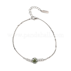 925 ссылка стерлингового серебра браслеты&nbsp;BJEW-D346-03A-P