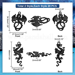 40 шт. 2-х стилевые подвески из сплава FIND-PH0009-47