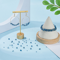 Нити прозрачных стеклянных бусин с гальваническим покрытием EGLA-FI0001-02