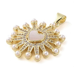 Латунные микропаве прозрачные подвески с фианитом KK-Q813-12B-G