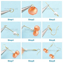 Наборы для самостоятельного изготовления сережек в виде лепестков&nbsp;DIY-SC0001-26