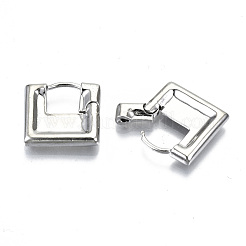 Латунные английском замке Серьги-кольца EJEW-N011-42P-NF