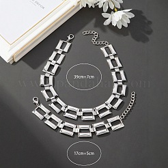 Модные хип-хоп сплав кубинские звенья цепи браслеты и ожерелья наборы FS-WGBA45B-01