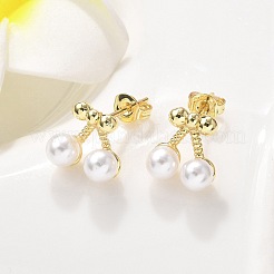 Латунь серьги EJEW-F359-04G