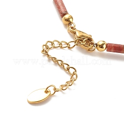 Ожерелье из бисера колонны из натуральной кунжутной яшмы/киви и яшмы с синтетическим гематитом NJEW-JN03840-01