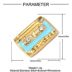 Подвески из эмалированной нержавеющей стали 304&nbsp;STAS-OY008-15G