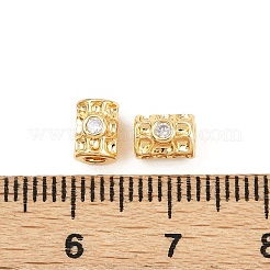 Латунные микро проложить кубического циркония бусы KK-H078-18G