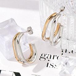 Серьги-гвоздики из нержавеющей стали 304&nbsp;EJEW-M070-21PG-01