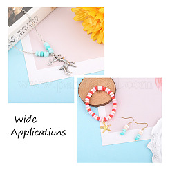 400шт 8 цвета бусины из полимерной глины ручной работы CLAY-PJ0001-01