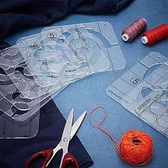 Прозрачный акриловый шаблон для шитья DIY-GF0002-87