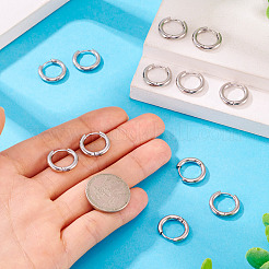 6 пара серег-колец Huggie Hoops из нержавеющей стали 202&nbsp;EJEW-TA0001-56