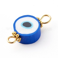 Плоские круглые со сглазом звенья из полимерной глины&nbsp;PALLOY-JF00719